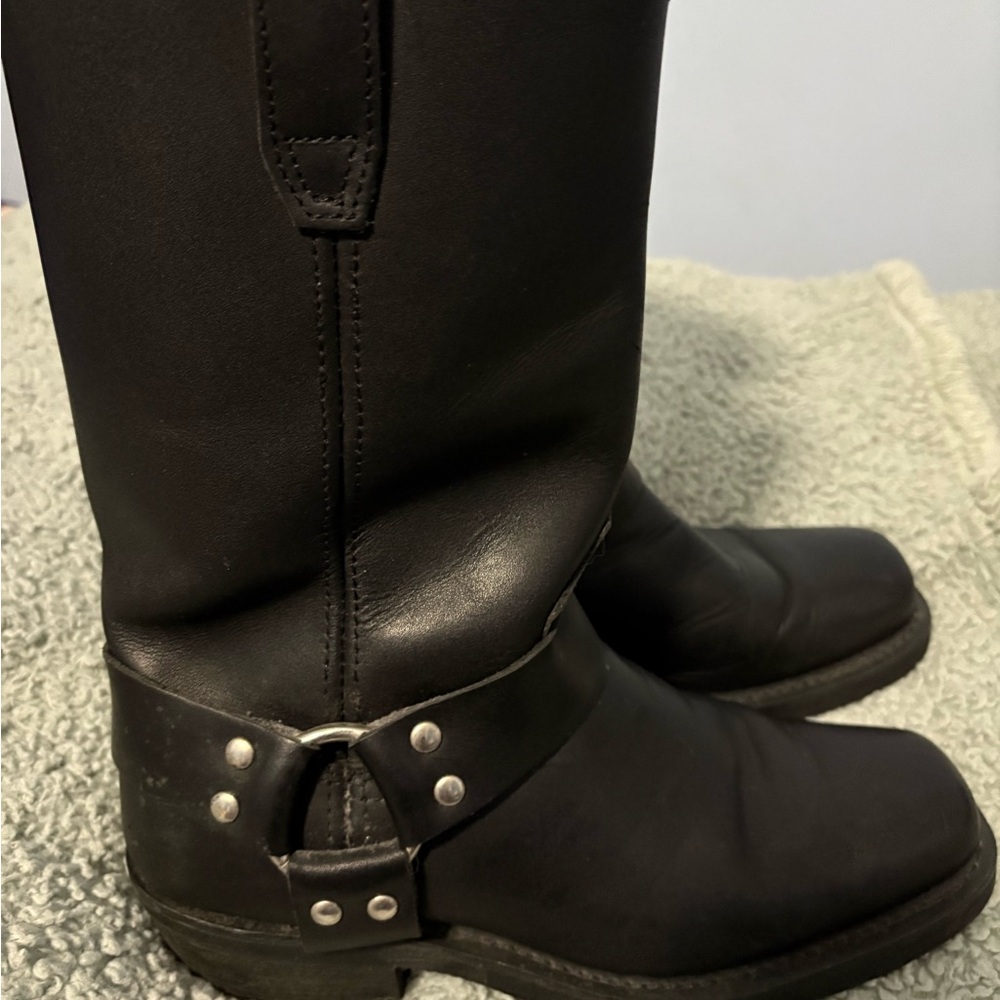 Black Leather Dingo Boots W9